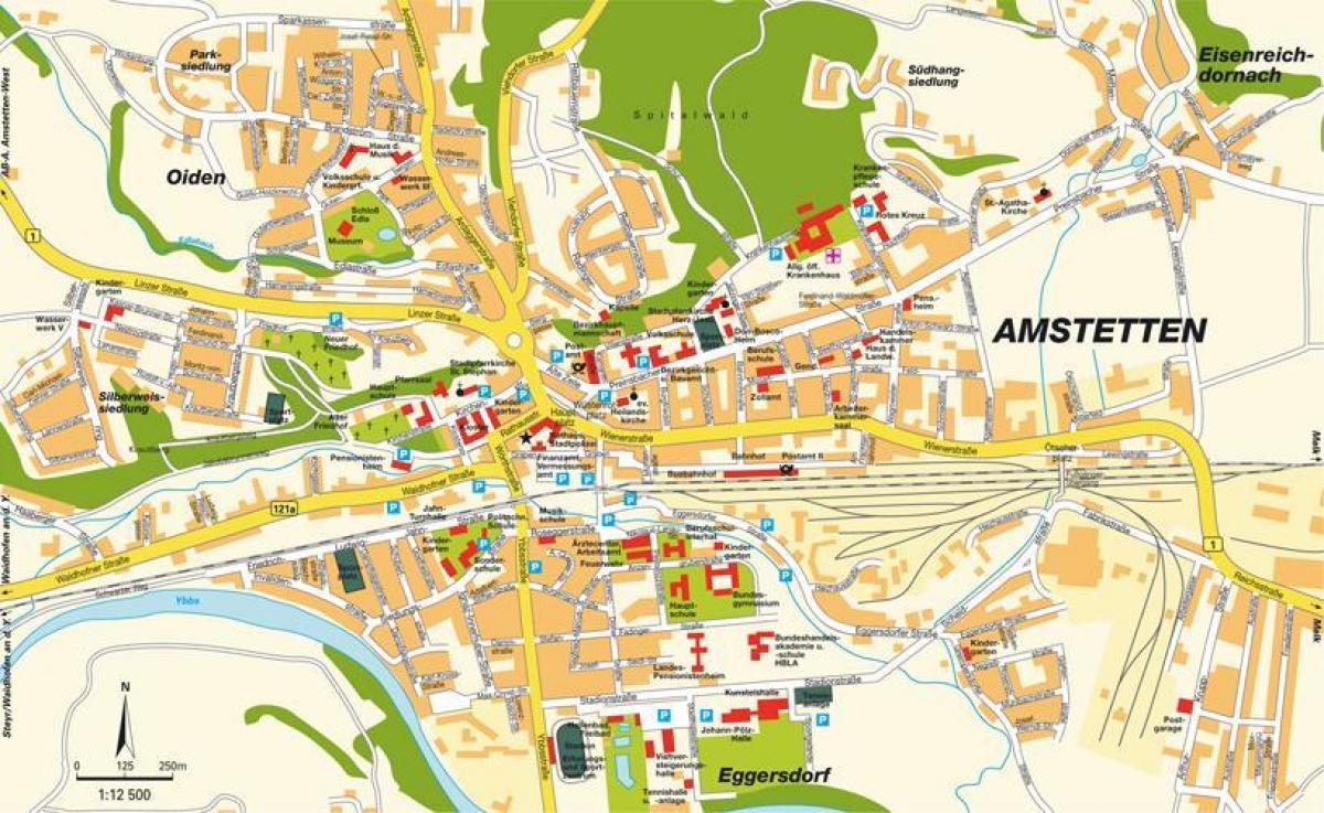 térkép amstetten ausztria