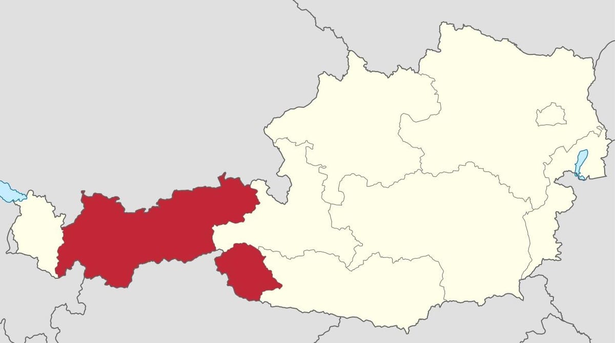tirol ausztria térkép
