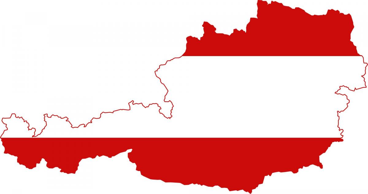 ausztria térkép zászló