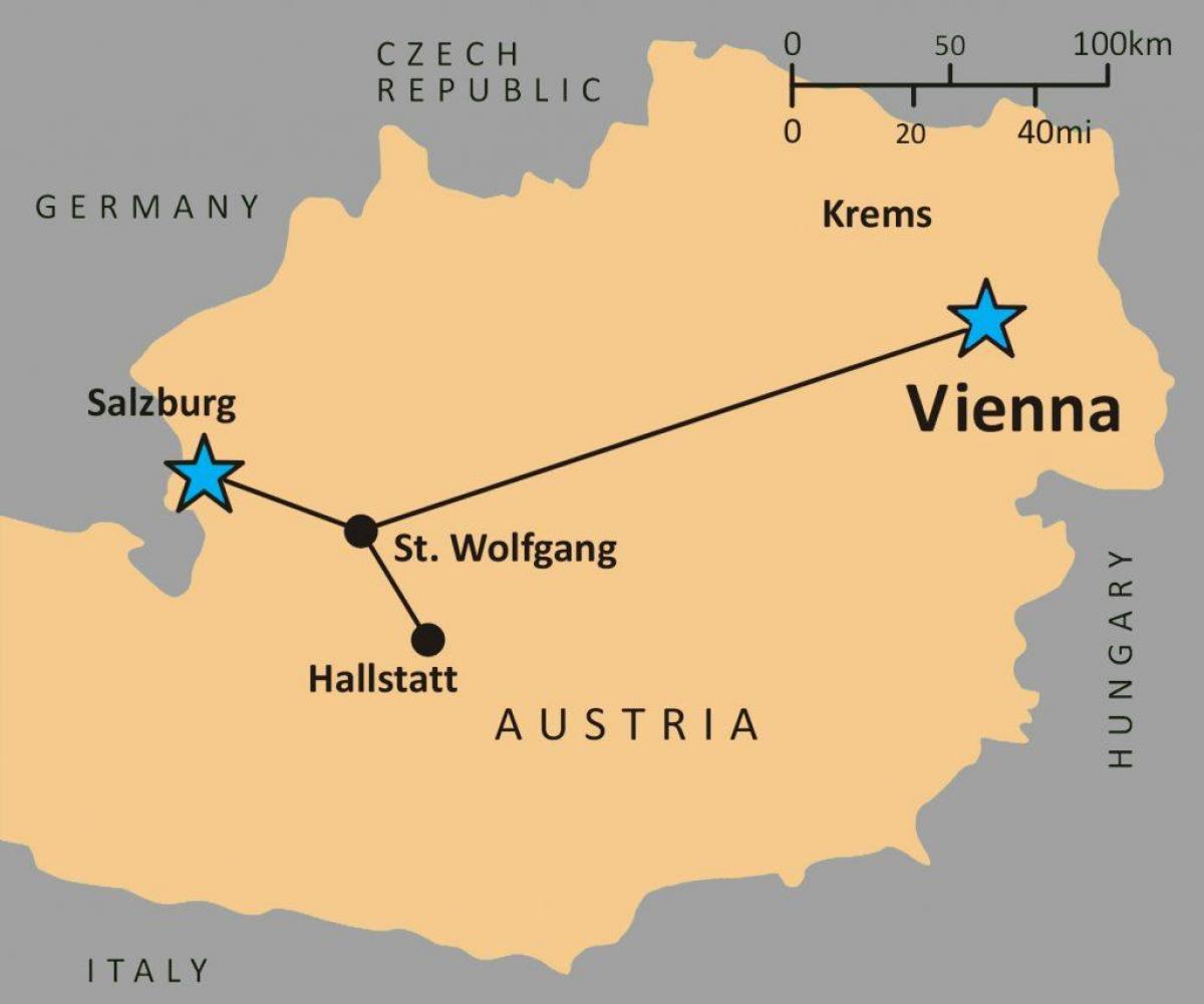 térkép hallstatt ausztria 