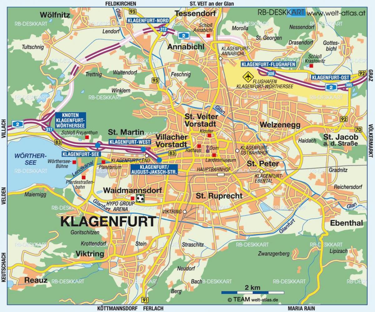 térkép klagenfurt ausztria
