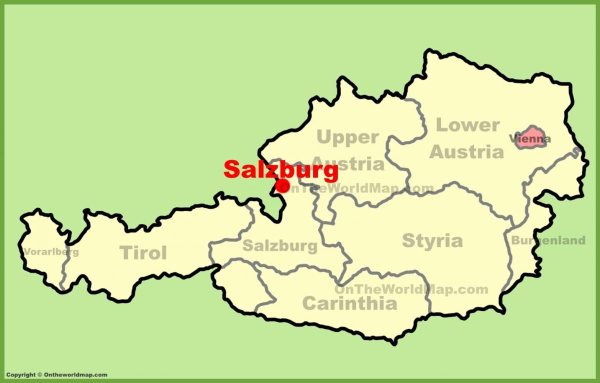ausztria, salzburg térkép