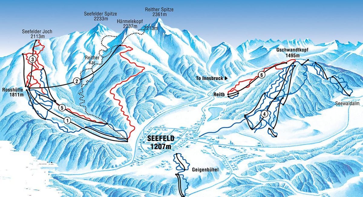 térkép seefeld ausztria