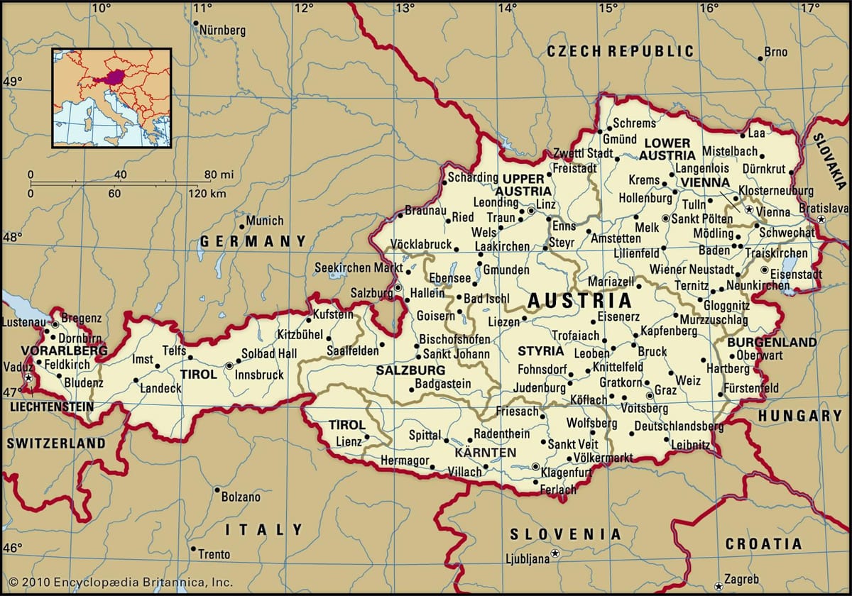 térkép várak ausztriában