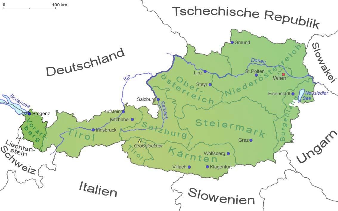 térkép vorarlberg, ausztria