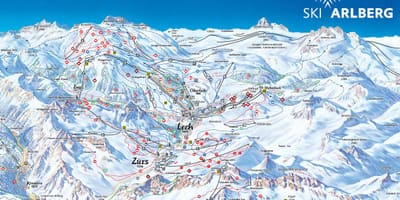 Térkép arlberg, ausztria