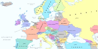 Európa térképe mutatja, ausztria