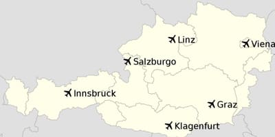 Repülőterek ausztriában térkép