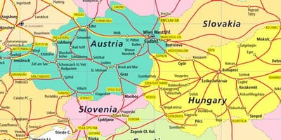 Ausztria vasúti térkép