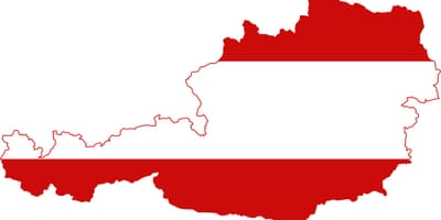 Ausztria térkép zászló