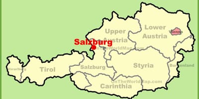 Ausztria, salzburg térkép