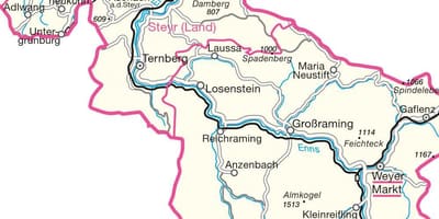 Térkép steyr, ausztria 